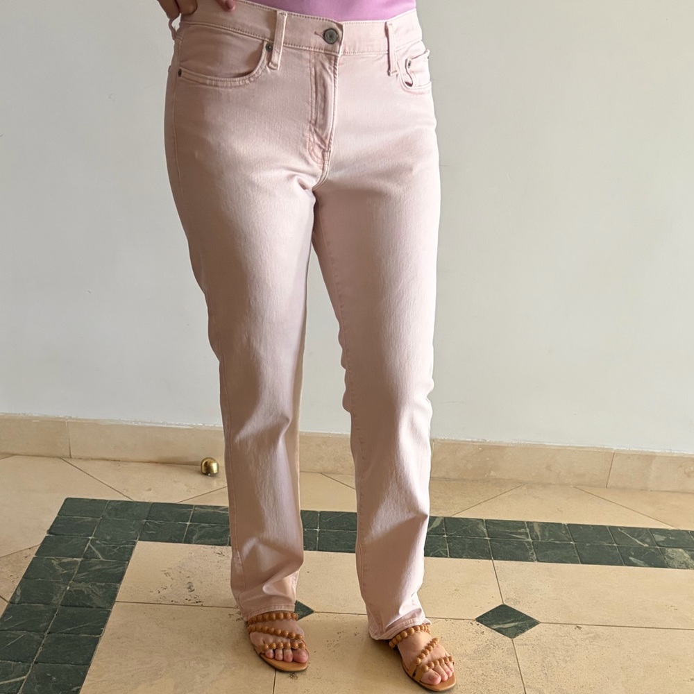 Lucky Brand Women’s Pink Straight-Leg Jeans Sweet mid rise straight